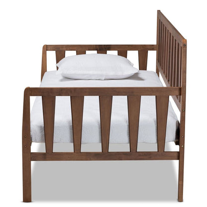 Transitional Walnut Brown Finished Wood Twin Size Daybed