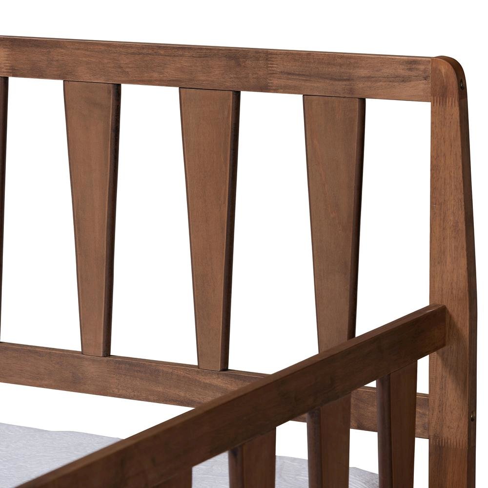 Transitional Walnut Brown Finished Wood Twin Size Daybed
