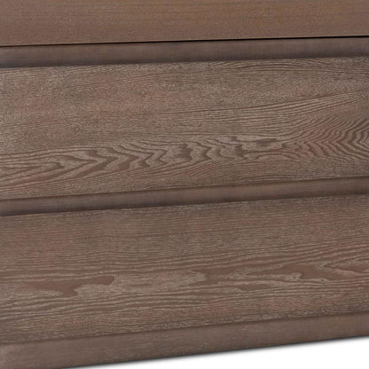 Antique Oak Finished Wood 4-Drawer Twin Size Storage Bed