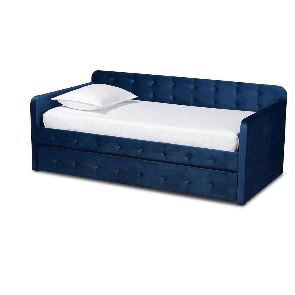 Button Tufted Twin Size Daybed with Trundle