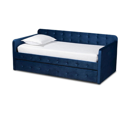 Button Tufted Twin Size Daybed with Trundle