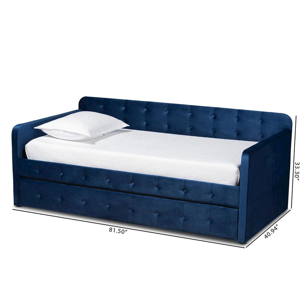 Button Tufted Twin Size Daybed with Trundle