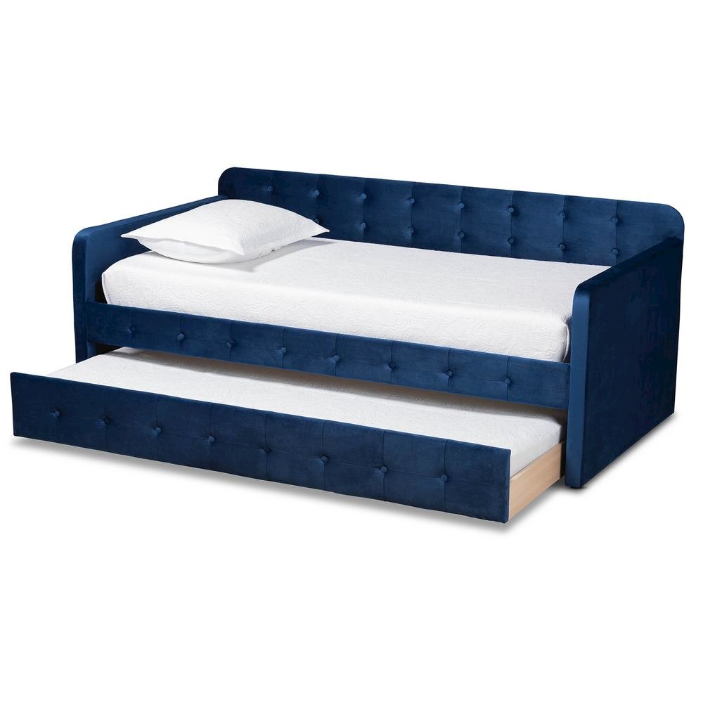 Button Tufted Twin Size Daybed with Trundle