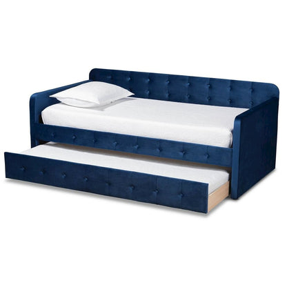 Button Tufted Twin Size Daybed with Trundle