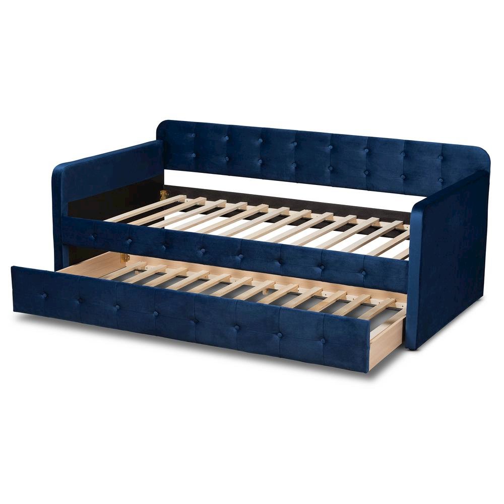 Button Tufted Twin Size Daybed with Trundle