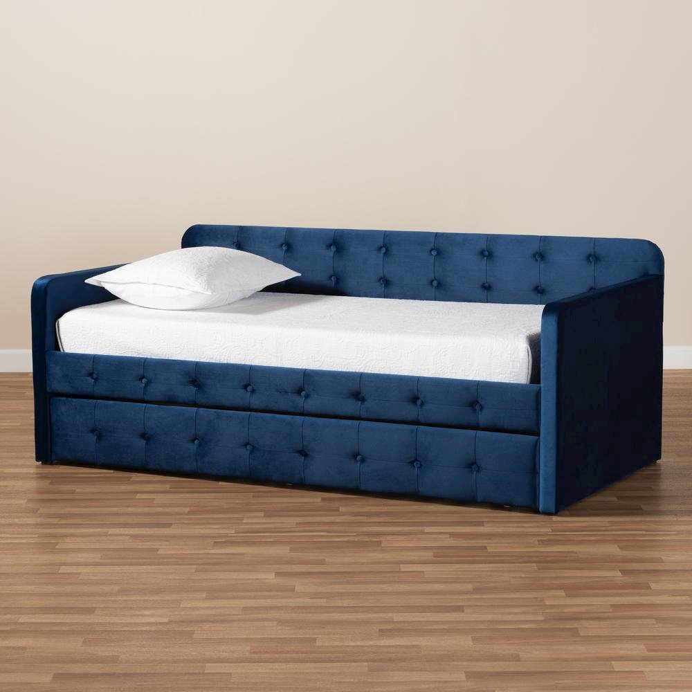 Button Tufted Twin Size Daybed with Trundle