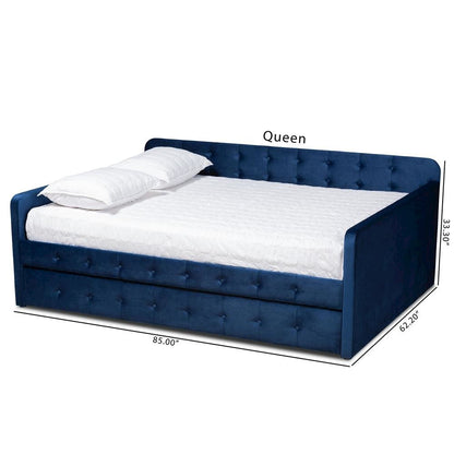 Button Tufted Full Size Daybed with Trundle