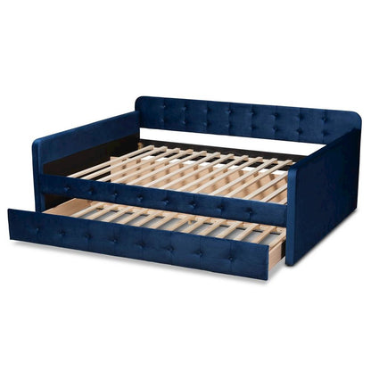 Button Tufted Full Size Daybed with Trundle