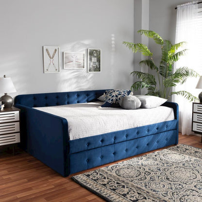 Button Tufted Full Size Daybed with Trundle