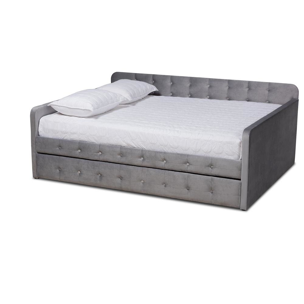 Button Tufted Full Size Daybed with Trundle
