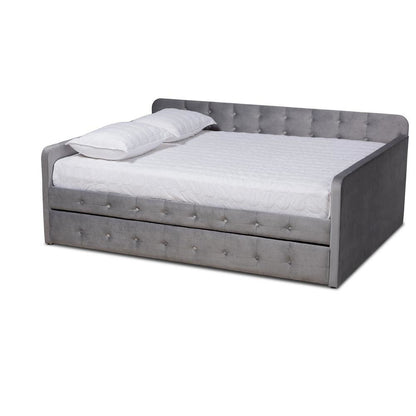 Button Tufted Full Size Daybed with Trundle