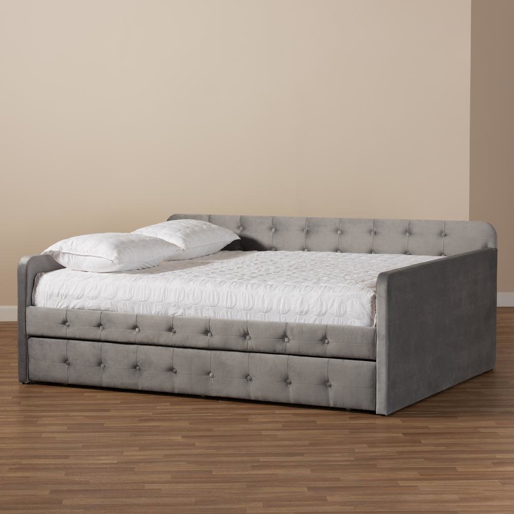 Button Tufted Full Size Daybed with Trundle