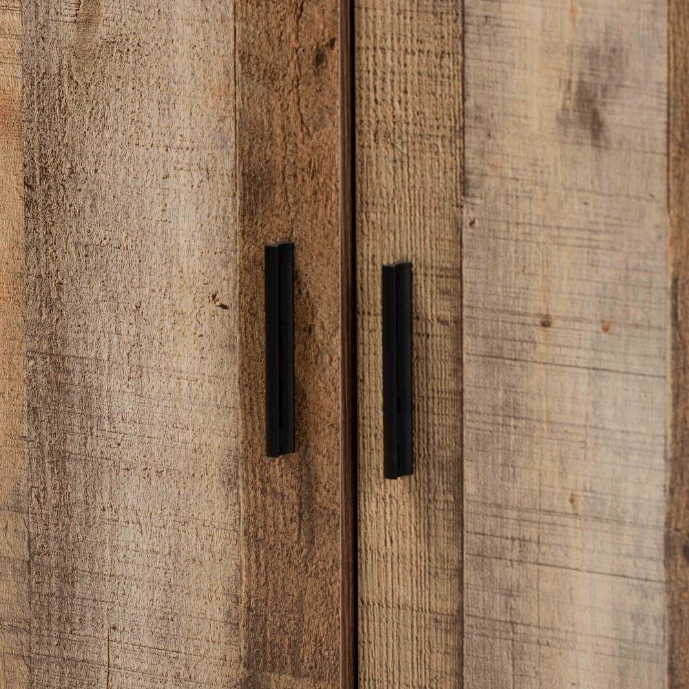 Farmhouse Rustic Finished Wood 3-Door Shoe Cabinet
