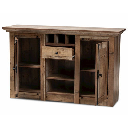 Farmhouse Rustic Finished Wood 2-Door Dining Room Sideboard Buffet