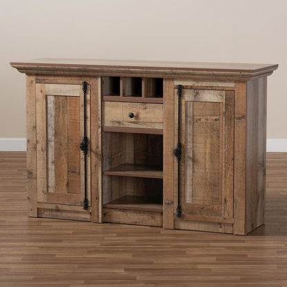 Farmhouse Rustic Finished Wood 2-Door Dining Room Sideboard Buffet