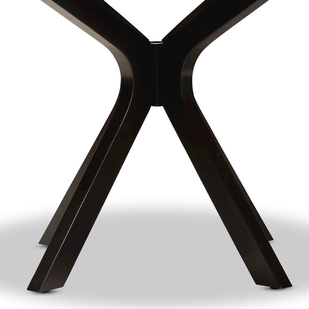 Dark Brown Finished 45-Inch-Wide Round Wood Dining Table