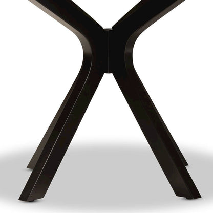 Dark Brown Finished 45-Inch-Wide Round Wood Dining Table