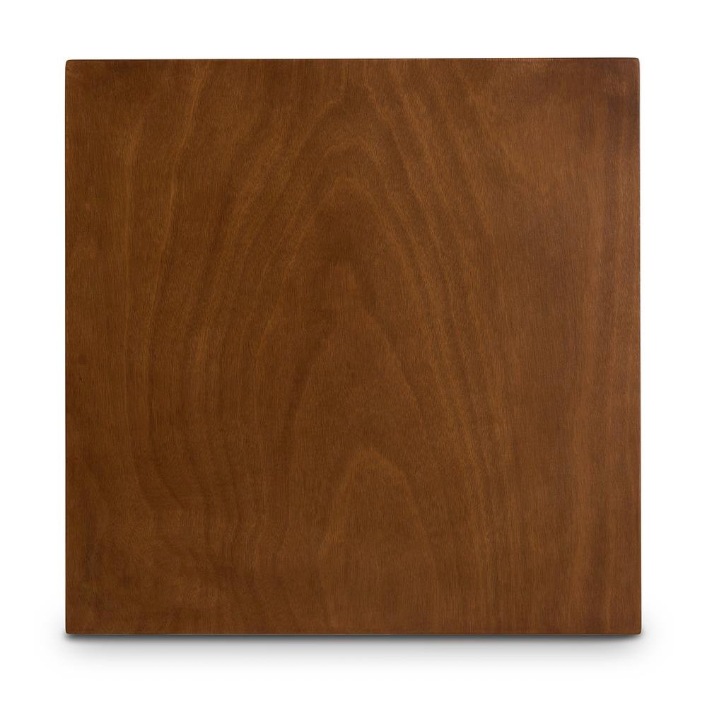 Walnut Brown Finished Wood Counter Height Pub Table
