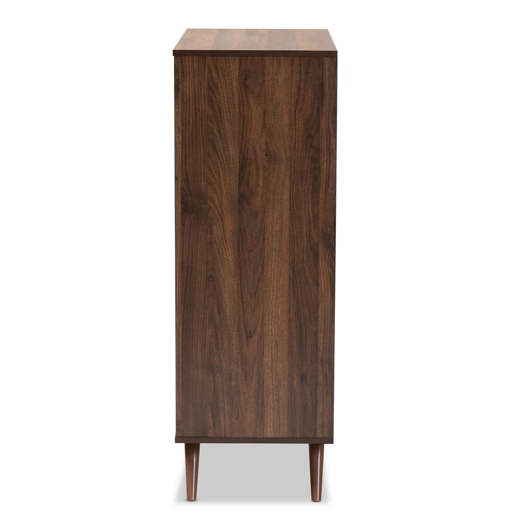 Two-Tone Grey and Walnut Finished Wood 5-Drawer Bedroom Chest