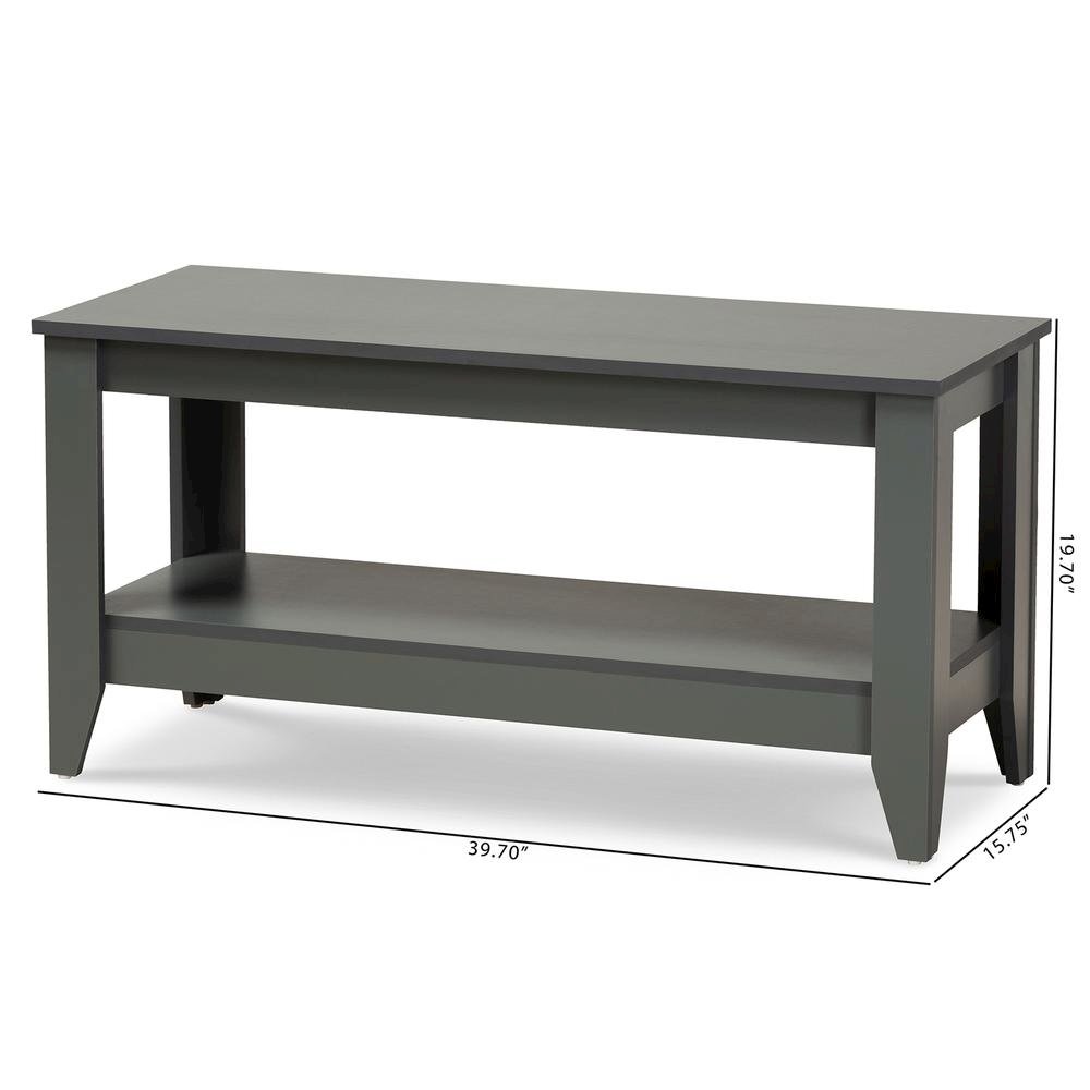 Baxton Studio Elada Modern and Contemporary Grey Finished Wood Coffee Table