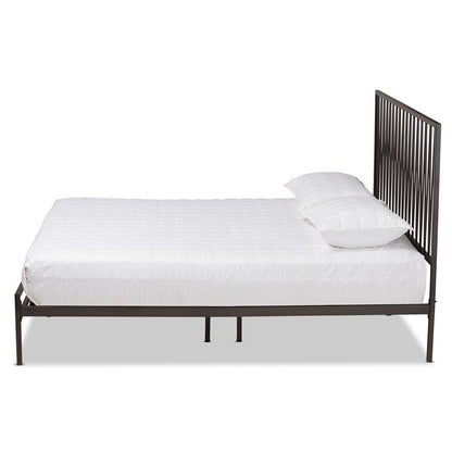Black Bronze Finished Metal Full Size Platform Bed