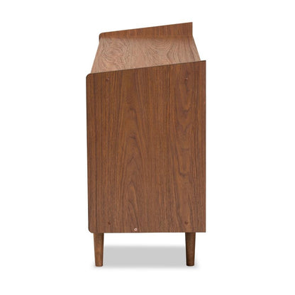 Grey Gradient Finished Wood 2-Door Dining Room Sideboard Buffet