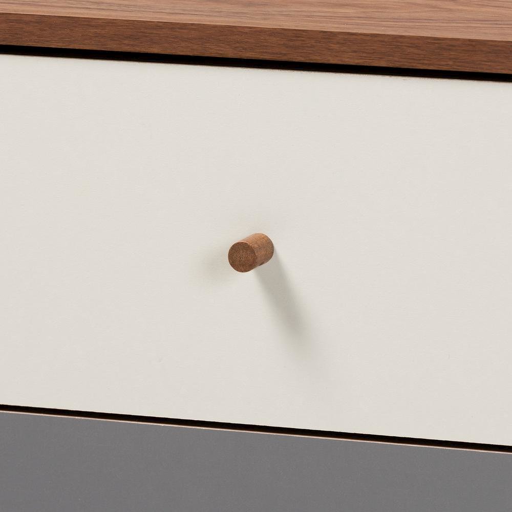 Grey Gradient Finished Wood 2-Door Dining Room Sideboard Buffet
