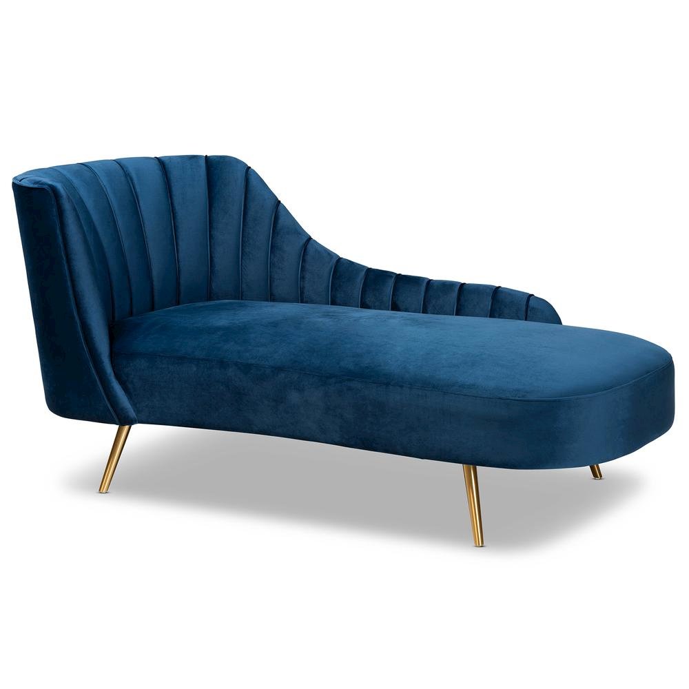 Gold Finished Chaise