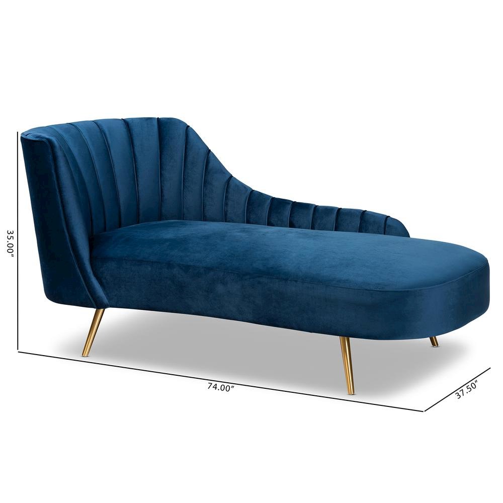 Gold Finished Chaise
