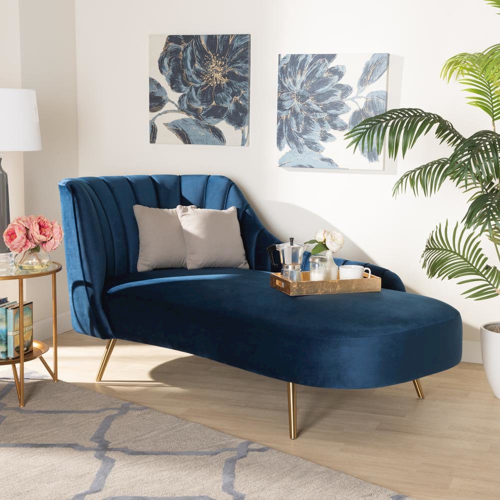 Gold Finished Chaise