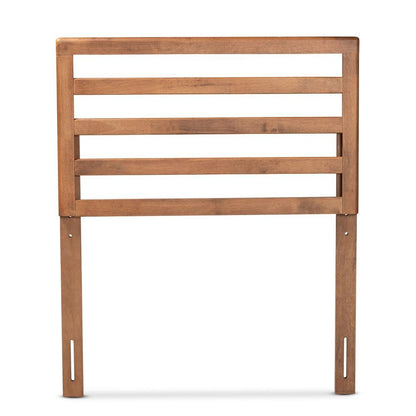 Akemi Modern and Contemporary Ash Walnut Finished Wood Twin Size Headboard