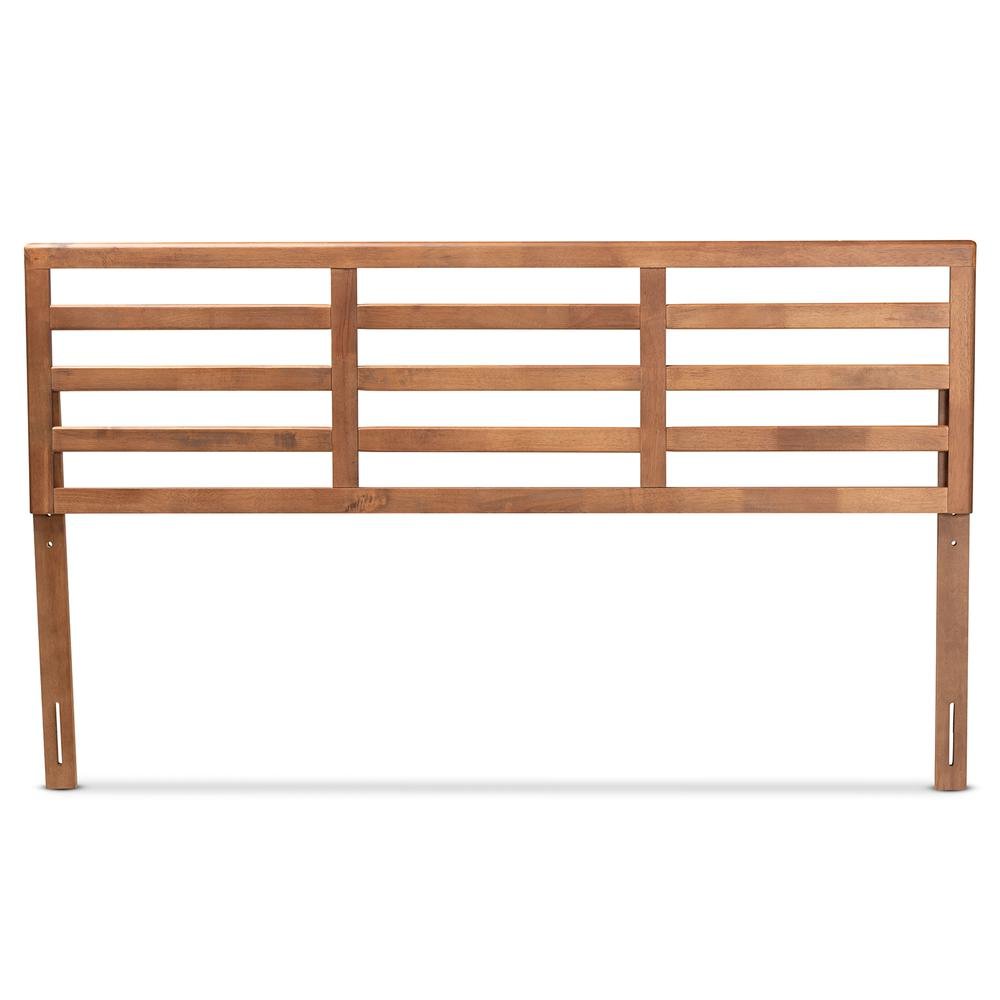 Akemi Modern and Contemporary Ash Walnut Finished Wood King Size Headboard