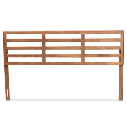 Akemi Modern and Contemporary Ash Walnut Finished Wood King Size Headboard