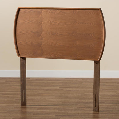 Laurien Mid-Century Modern Ash Walnut Finished Wood Twin Size Headboard