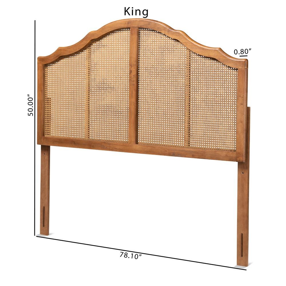 Synthetic Rattan Queen Size Arched Headboard