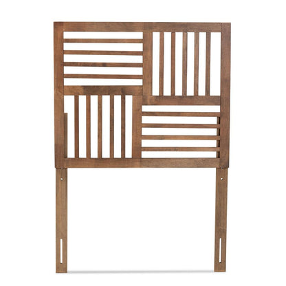 Transitional Ash Walnut Finished Wood Twin Size Headboard