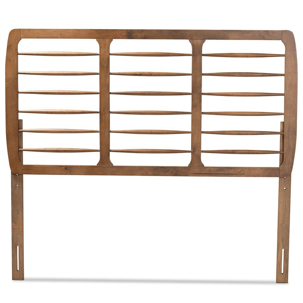 Carolyn Mid-Century Modern Ash Walnut Finished Wood Full Size Headboard