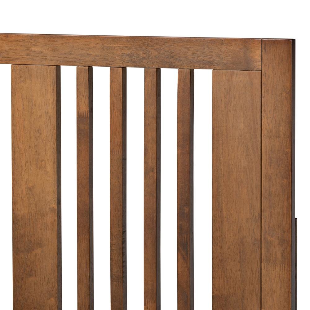 Transitional Ash Walnut Finished Wood Twin Size Platform Bed