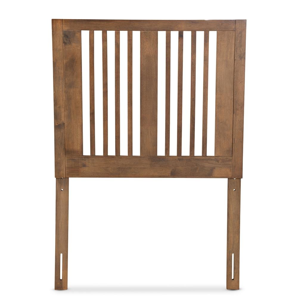 Transitional Ash Walnut Finished Wood Twin Size Headboard