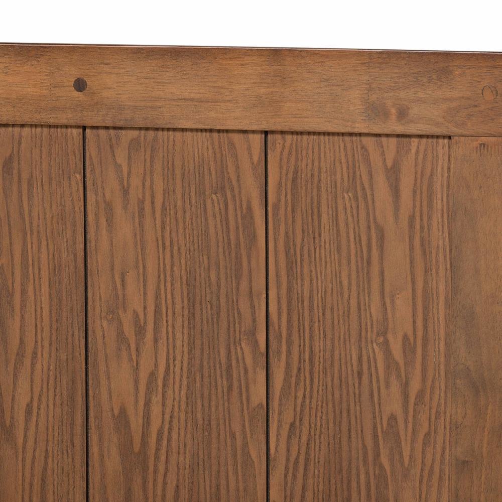 Transitional Ash Walnut Finished Wood Twin Size Platform Bed