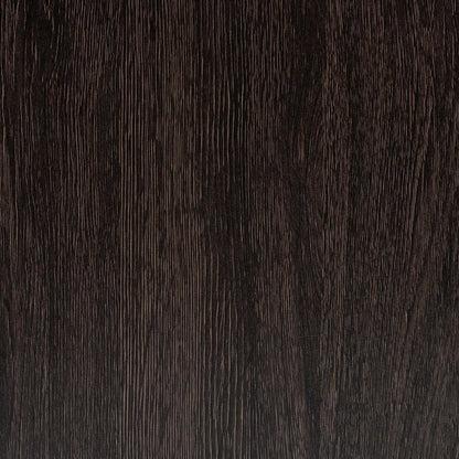 Dark Brown Finished Wood and Black Metal 2-Drawer Nightstand