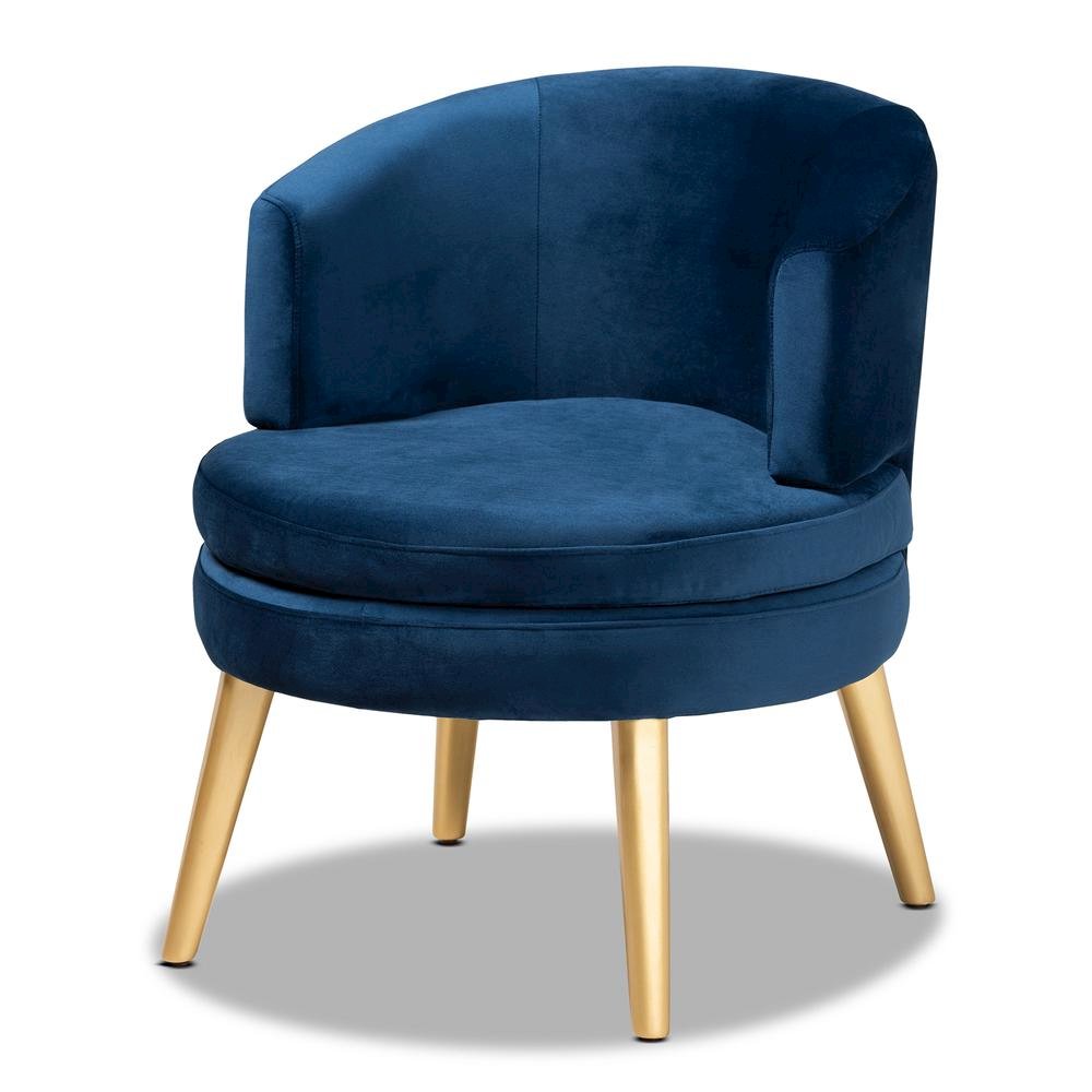 Gold Finished Wood Accent Chair