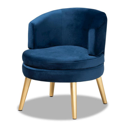 Gold Finished Wood Accent Chair