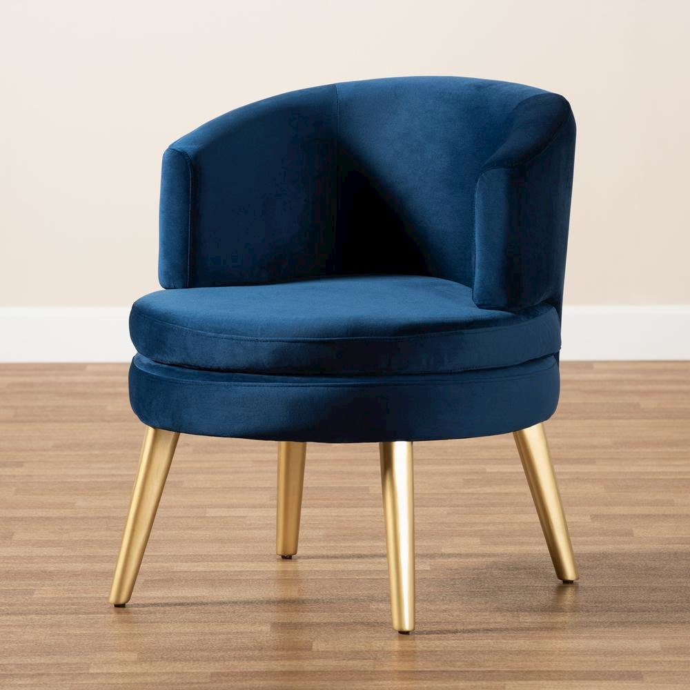 Gold Finished Wood Accent Chair