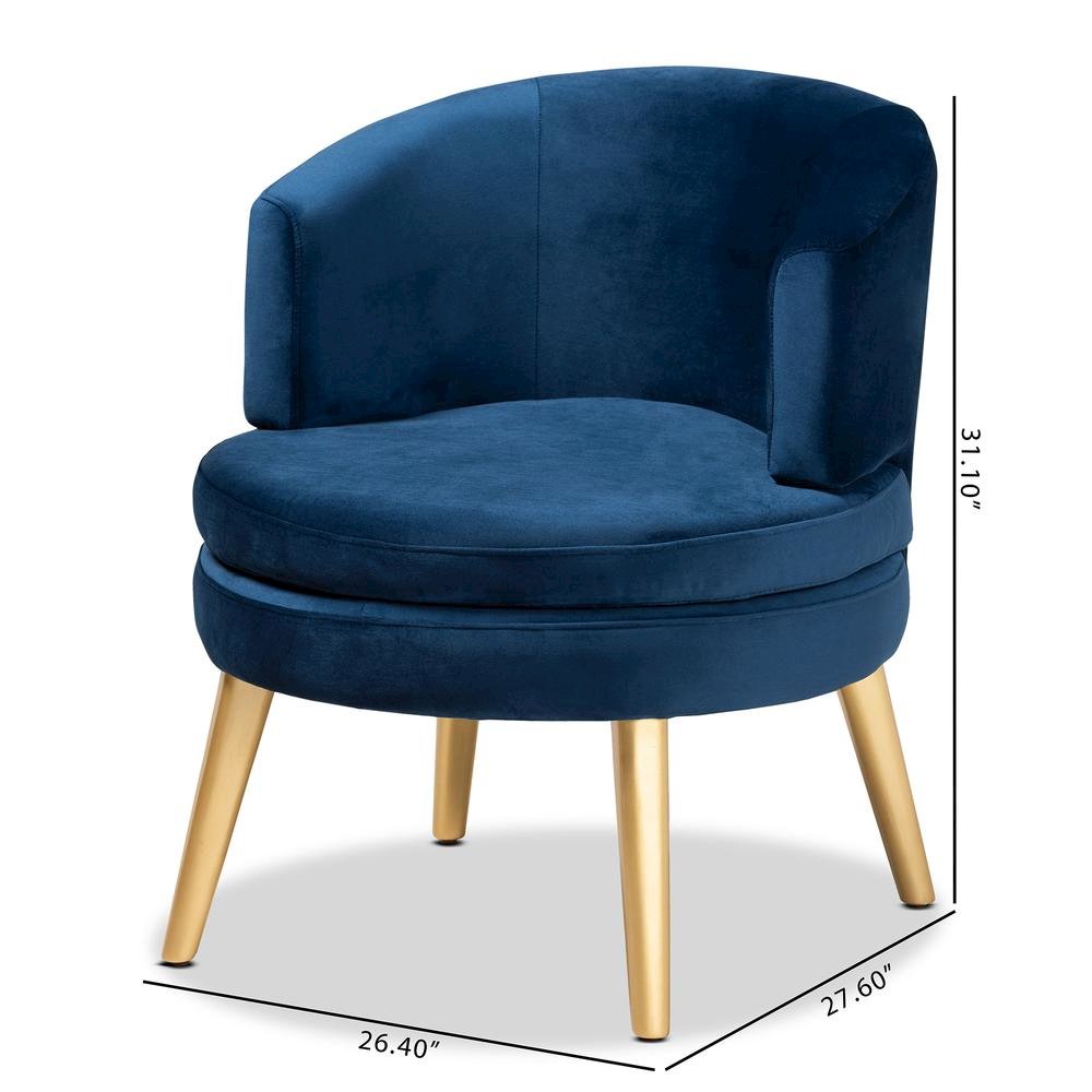 Gold Finished Wood Accent Chair