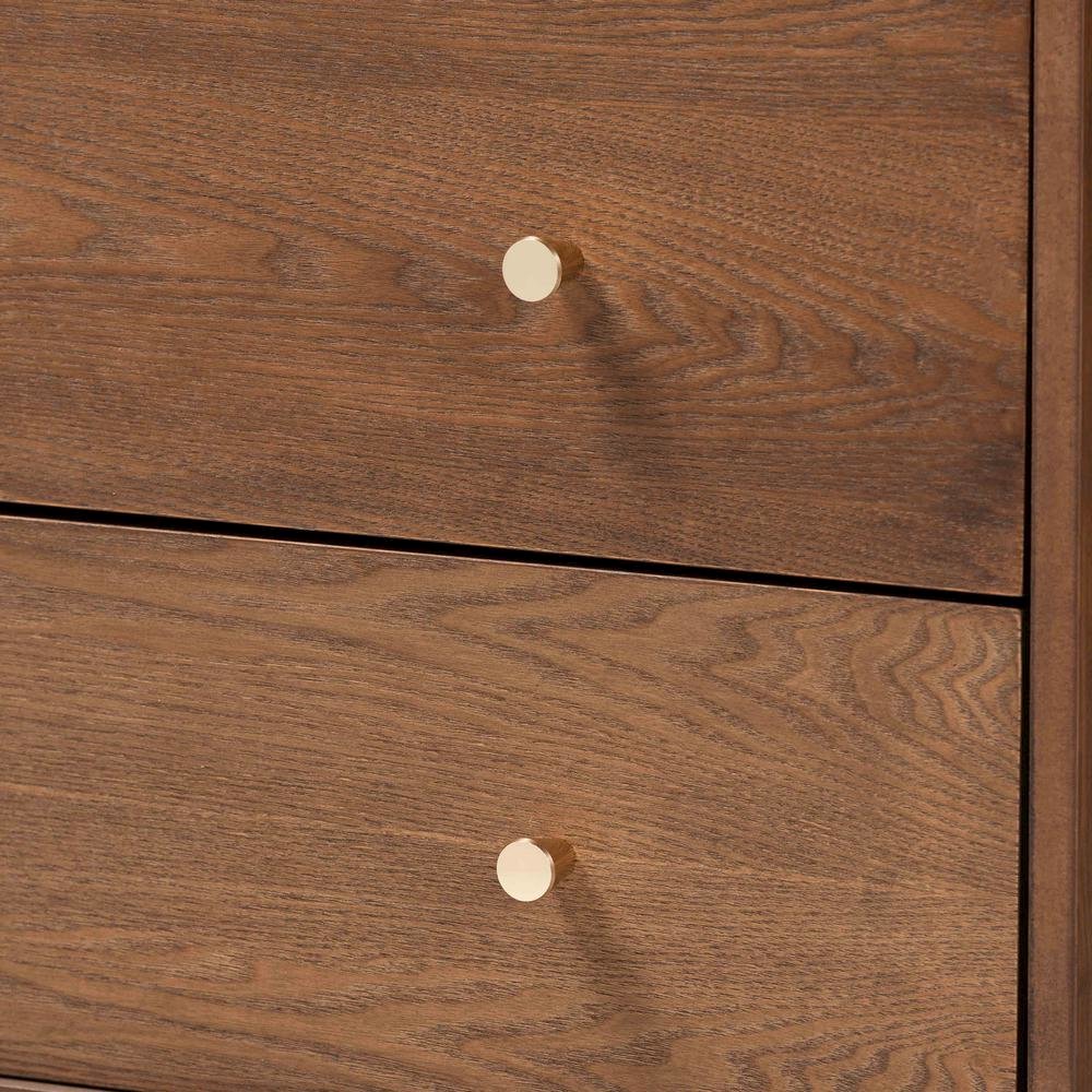 Baxton Studio Landis Mid-Century Modern Ash Walnut Finished Wood 4-Drawer Chest