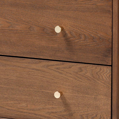 Baxton Studio Landis Mid-Century Modern Ash Walnut Finished Wood 4-Drawer Chest