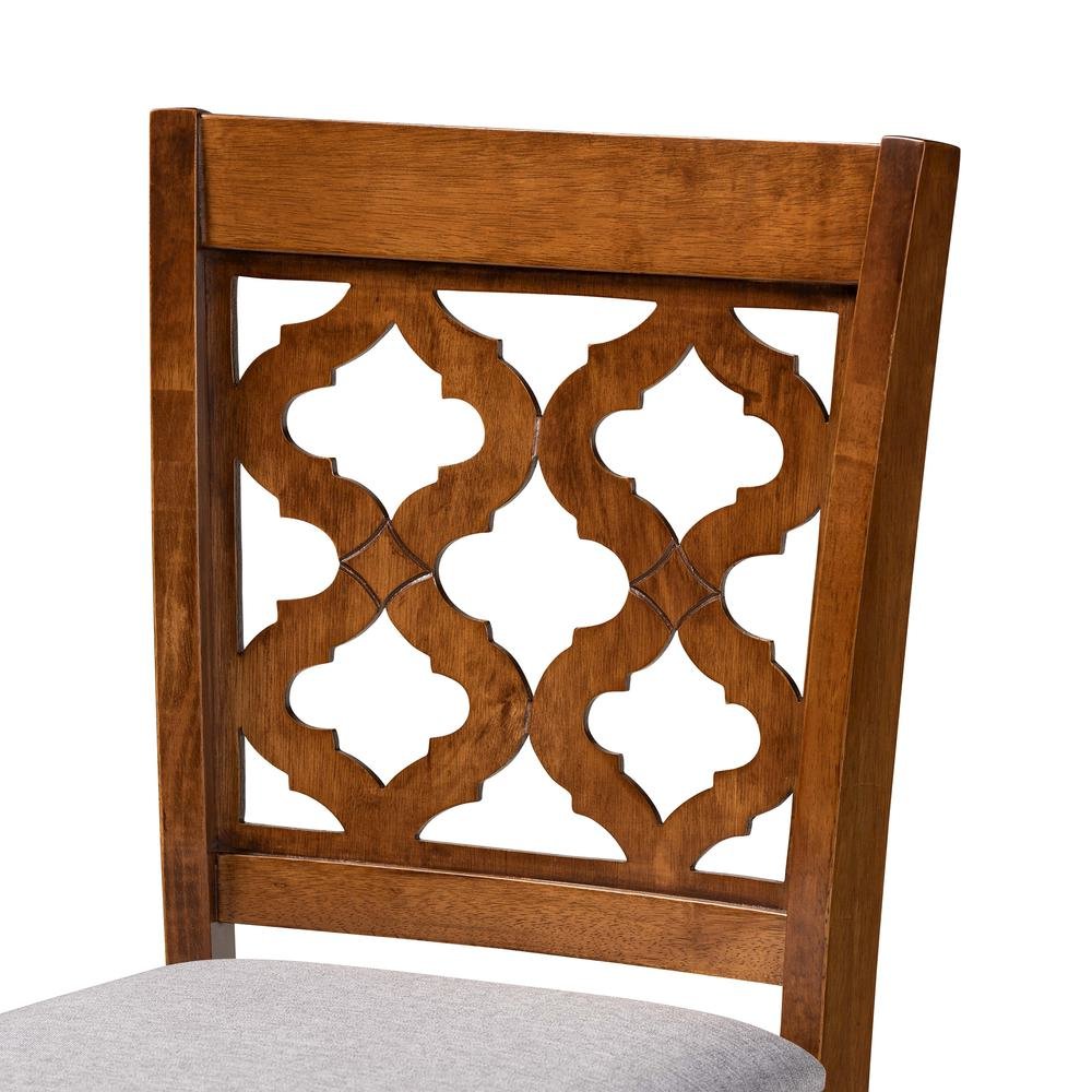 Walnut Brown Finished Wood 5-Piece Pub Set
