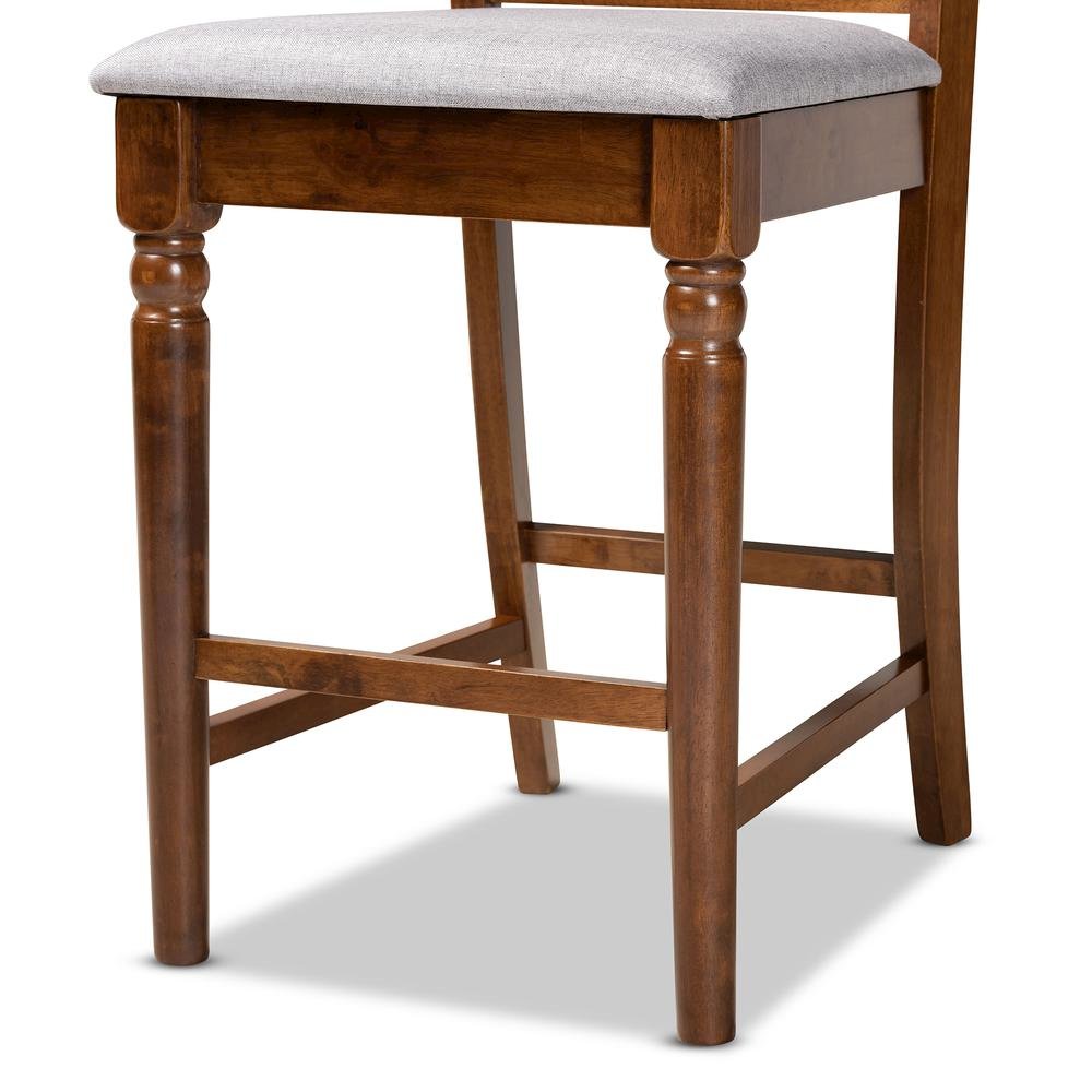 Walnut Brown Finished Wood 5-Piece Pub Set