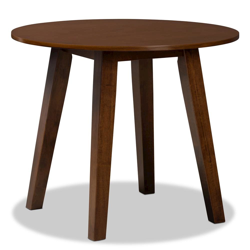 Transitional Walnut Brown Finished Wood 5-Piece Dining Set